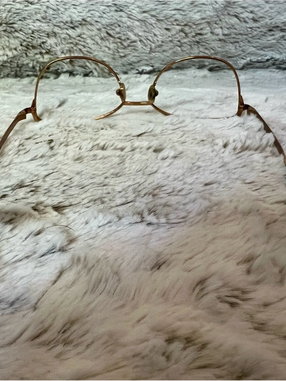 Women's Tiffany and Co gold metal and black cat eye frames